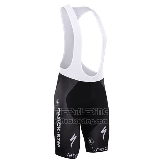 2015 Fietskleding Etixx Quick Step Zwart en Wit Korte Mouwen en Koersbroek